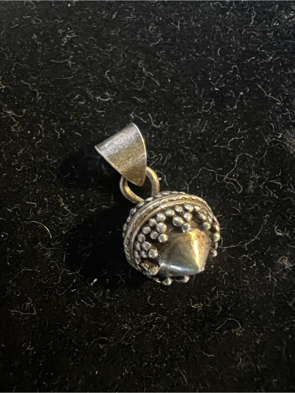 925 STERLING SILVER Textured Spike Pendant -